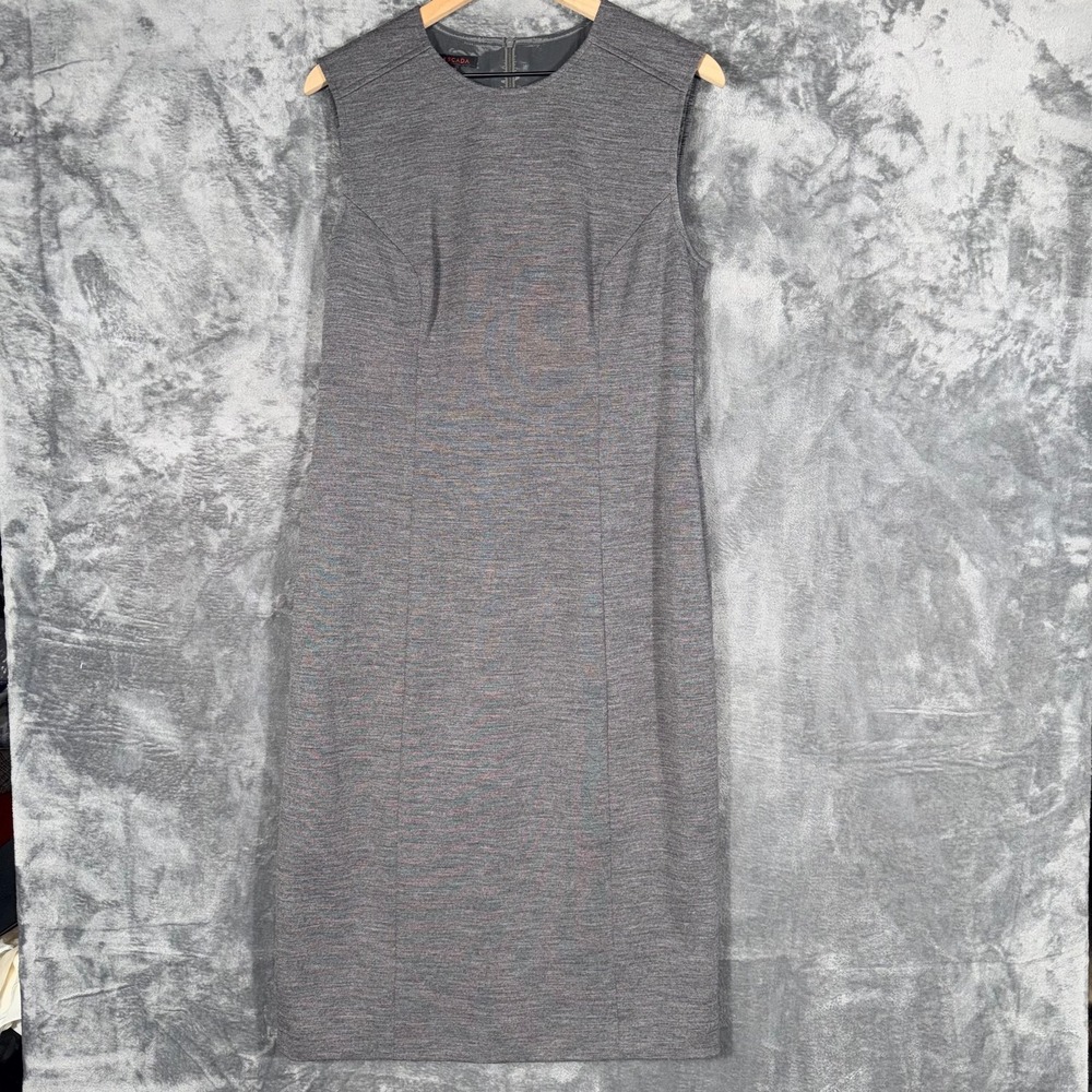 Escada Womens Sheath Dress Size 12 Gray Wool Cashmere Career Business‎ Work